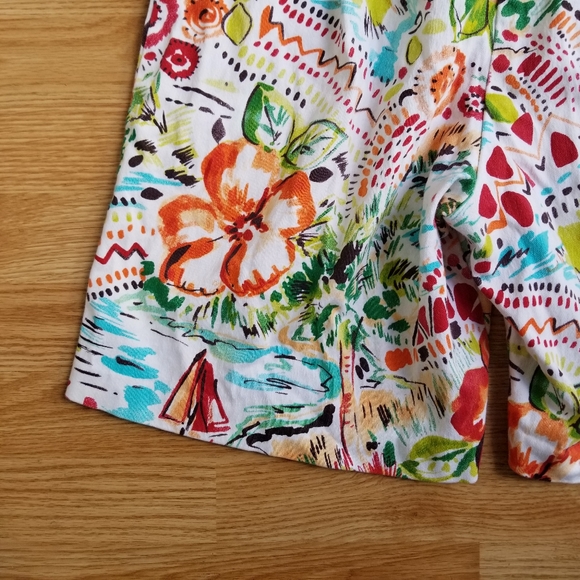 SeaSuns high waisted tropical print bermuda shorts XL - Picture 10 of 12